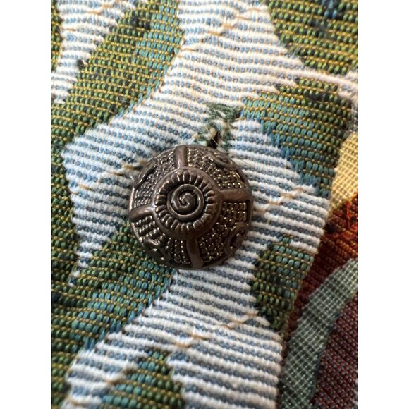 Vintage Backyard Blues Vest Tapestry Floral Paisley Small - Picture 8 of 8